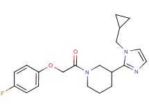 3-[1-(cyclopropylmethyl)-1H-imidazol-2-yl]-1-[(4-fluorophenoxy)acetyl]piperidine