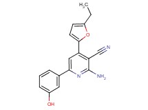 2-amino-4-(5-ethyl-2-furyl)-6-(3-hydroxyphenyl)nicotinonitrile