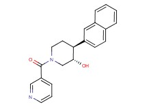 (3S*,4S*)-4-(2-naphthyl)-1-(pyridin-3-ylcarbonyl)piperidin-3-ol