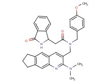 N-{[2-(dimethylamino)-7,8-dihydro-6H-cyclopenta[g]quinolin-3-yl]methyl}-N-(4-methoxybenzyl)-2-(3-oxo-2,3-dihydro-1H-isoindol-1-yl)acetamide
