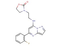 3-(2-{[5-(2-fluorophenyl)pyrazolo[1,5-a]pyrimidin-7-yl]amino}ethyl)-1,3-oxazolidin-2-one