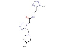 2-{5-[(4-methylpiperidin-1-yl)methyl]-1H-tetrazol-1-yl}-N-[2-(1-methyl-1H-1,2,4-triazol-5-yl)ethyl]acetamide