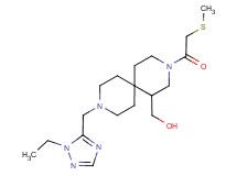 {9-[(1-ethyl-1H-1,2,4-triazol-5-yl)methyl]-3-[(methylthio)acetyl]-3,9-diazaspiro[5.5]undec-1-yl}methanol