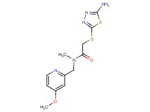 2-[(5-amino-1,3,4-thiadiazol-2-yl)thio]-N-[(4-methoxypyridin-2-yl)methyl]-N-methylacetamide