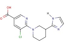 5-chloro-6-[3-(1H-imidazol-2-yl)-1-piperidinyl]nicotinic acid