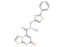 N-methyl-7-oxo-N-[(2-phenyl-1,3-thiazol-4-yl)methyl]-7H-[1,3]thiazolo[3,2-a]pyrimidine-5-carboxamide