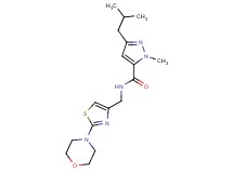 3-isobutyl-1-methyl-N-{[2-(4-morpholinyl)-1,3-thiazol-4-yl]methyl}-1H-pyrazole-5-carboxamide