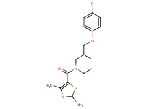 5-({3-[(4-fluorophenoxy)methyl]-1-piperidinyl}carbonyl)-4-methyl-1,3-thiazol-2-amine