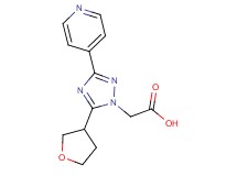 [3-pyridin-4-yl-5-(tetrahydrofuran-3-yl)-1H-1,2,4-triazol-1-yl]acetic acid