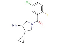 (3R*,4S*)-1-(5-chloro-2-fluorobenzoyl)-4-cyclopropylpyrrolidin-3-amine