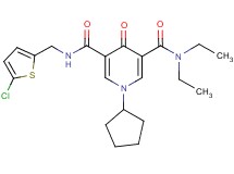 N'-[(5-chloro-2-thienyl)methyl]-1-cyclopentyl-N,N-diethyl-4-oxo-1,4-dihydro-3,5-pyridinedicarboxamide