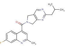 7-fluoro-4-[(2-isobutyl-5,7-dihydro-6H-pyrrolo[3,4-d]pyrimidin-6-yl)carbonyl]-2-methylquinoline