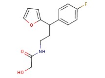 N-[3-(4-fluorophenyl)-3-(2-furyl)propyl]-2-hydroxyacetamide
