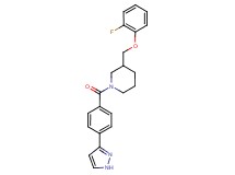 3-[(2-fluorophenoxy)methyl]-1-[4-(1H-pyrazol-3-yl)benzoyl]piperidine