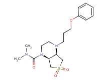 (4aR*,7aS*)-N,N-dimethyl-4-(3-phenoxypropyl)hexahydrothieno[3,4-b]pyrazine-1(2H)-carboxamide 6,6-dioxide