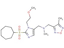 1-[2-(cycloheptylsulfonyl)-1-(2-methoxyethyl)-1H-imidazol-5-yl]-N-methyl-N-[(4-methyl-1,2,5-oxadiazol-3-yl)methyl]methanamine