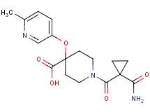 1-{[1-(aminocarbonyl)cyclopropyl]carbonyl}-4-[(6-methylpyridin-3-yl)oxy]piperidine-4-carboxylic acid