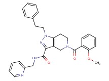 5-(2-methoxybenzoyl)-1-(2-phenylethyl)-N-(2-pyridinylmethyl)-4,5,6,7-tetrahydro-1H-pyrazolo[4,3-c]pyridine-3-carboxamide