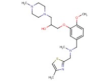 1-[2-methoxy-5-({methyl[(4-methyl-1,3-thiazol-2-yl)methyl]amino}methyl)phenoxy]-3-(4-methyl-1-piperazinyl)-2-propanol