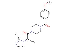 1-(4-methoxybenzoyl)-4-[2-(2-methyl-1H-imidazol-1-yl)propanoyl]piperazine