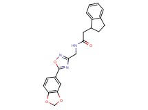 N-{[5-(1,3-benzodioxol-5-yl)-1,2,4-oxadiazol-3-yl]methyl}-2-(2,3-dihydro-1H-inden-1-yl)acetamide