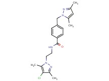 N-[2-(4-chloro-3,5-dimethyl-1H-pyrazol-1-yl)ethyl]-4-[(3,5-dimethyl-1H-pyrazol-1-yl)methyl]benzamide