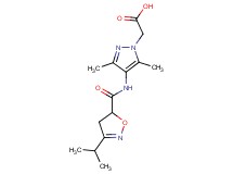 (4-{[(3-isopropyl-4,5-dihydroisoxazol-5-yl)carbonyl]amino}-3,5-dimethyl-1H-pyrazol-1-yl)acetic acid