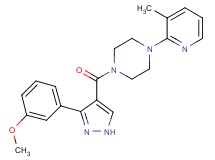 1-{[3-(3-methoxyphenyl)-1H-pyrazol-4-yl]carbonyl}-4-(3-methyl-2-pyridinyl)piperazine