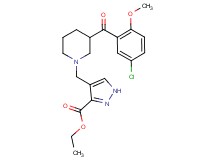 ethyl 4-{[3-(5-chloro-2-methoxybenzoyl)-1-piperidinyl]methyl}-1H-pyrazole-3-carboxylate
