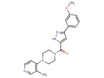 1-{[3-(3-methoxyphenyl)-1H-pyrazol-5-yl]carbonyl}-4-(3-methyl-4-pyridinyl)piperazine