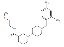 1'-(2,4-dimethylbenzyl)-N-(2-methoxyethyl)-1,4'-bipiperidine-3-carboxamide