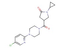 4-{[4-(5-chloro-2-pyridinyl)-1-piperazinyl]carbonyl}-1-cyclopropyl-2-pyrrolidinone