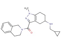 N-(cyclopropylmethyl)-3-(3,4-dihydro-2(1H)-isoquinolinylcarbonyl)-1-methyl-4,5,6,7-tetrahydro-1H-indazol-5-amine