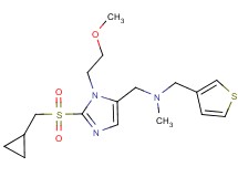 1-[2-[(cyclopropylmethyl)sulfonyl]-1-(2-methoxyethyl)-1H-imidazol-5-yl]-N-methyl-N-(3-thienylmethyl)methanamine