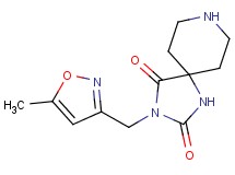 3-[(5-methyl-3-isoxazolyl)methyl]-1,3,8-triazaspiro[4.5]decane-2,4-dione