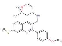 (2,2-dimethyltetrahydro-2H-pyran-4-yl){[2-(4-methoxyphenyl)-7-(methylthio)-3-quinolinyl]methyl}amine