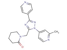 1-{[1-(2-methylpyridin-4-yl)-3-pyridin-4-yl-1H-1,2,4-triazol-5-yl]methyl}piperidin-2-one