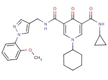 1-cyclohexyl-N-cyclopropyl-N'-{[1-(2-methoxyphenyl)-1H-pyrazol-4-yl]methyl}-4-oxo-1,4-dihydro-3,5-pyridinedicarboxamide