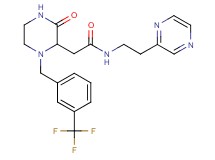 2-{3-oxo-1-[3-(trifluoromethyl)benzyl]-2-piperazinyl}-N-[2-(2-pyrazinyl)ethyl]acetamide