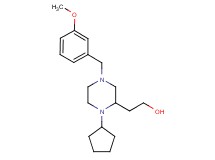 2-[1-cyclopentyl-4-(3-methoxybenzyl)-2-piperazinyl]ethanol