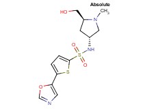 N-[(3R,5S)-5-(hydroxymethyl)-1-methylpyrrolidin-3-yl]-5-(1,3-oxazol-5-yl)thiophene-2-sulfonamide