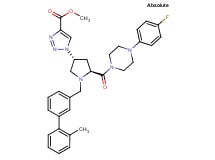methyl 1-{(3R,5S)-5-{[4-(4-fluorophenyl)-1-piperazinyl]carbonyl}-1-[(2'-methyl-3-biphenylyl)methyl]-3-pyrrolidinyl}-1H-1,2,3-triazole-4-carboxylate