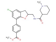 methyl 4-[5-chloro-2-({[(1-methyl-3-piperidinyl)carbonyl]amino}methyl)-2,3-dihydro-1-benzofuran-7-yl]benzoate
