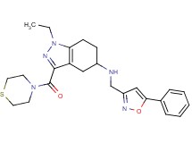 1-ethyl-N-[(5-phenyl-3-isoxazolyl)methyl]-3-(4-thiomorpholinylcarbonyl)-4,5,6,7-tetrahydro-1H-indazol-5-amine