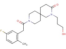 9-[(5-fluoro-2-methylphenyl)acetyl]-2-(3-hydroxypropyl)-2,9-diazaspiro[5.5]undecan-3-one
