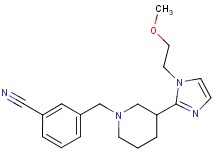 3-({3-[1-(2-methoxyethyl)-1H-imidazol-2-yl]-1-piperidinyl}methyl)benzonitrile