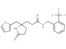 3-[2-(2-furylmethyl)-5-oxo-2-pyrrolidinyl]-N-[2-(trifluoromethyl)benzyl]propanamide