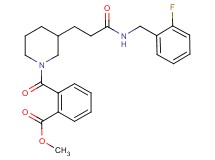methyl 2-[(3-{3-[(2-fluorobenzyl)amino]-3-oxopropyl}-1-piperidinyl)carbonyl]benzoate