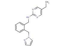 5-ethyl-N-[2-(1H-pyrazol-1-ylmethyl)benzyl]pyrimidin-2-amine