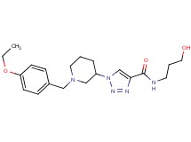 1-[1-(4-ethoxybenzyl)-3-piperidinyl]-N-(3-hydroxypropyl)-1H-1,2,3-triazole-4-carboxamide
